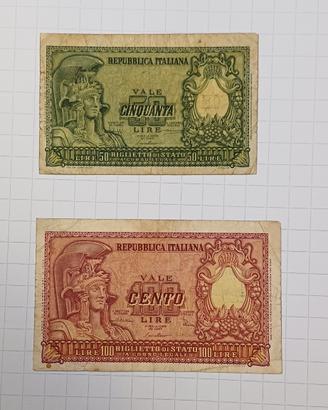 50 e 100 Lire Italia Elmata (1951-1957) 