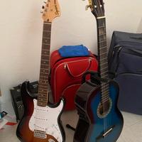 Chitarra acustica ed elettrica
