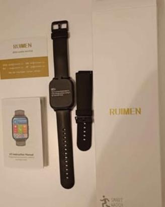 Smartwatch orologio nero contapassi sonno battito 