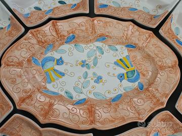 Idearegalo Vassoio ceramica sarda dipinto a mano