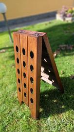 Porta bottiglie in legno
