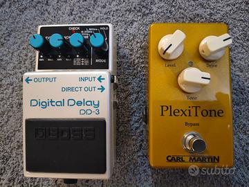 Boss Digital Delay DD-3 e Carl Martin PlexiTone 