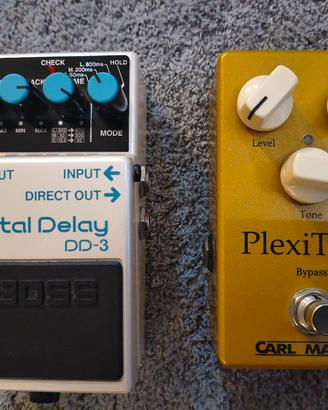 Boss Digital Delay DD-3 e Carl Martin PlexiTone 