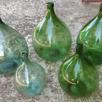 5 boccioni damigiane vetro