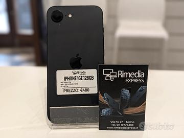 iPhone 16e 128GB nero usato garanzia 