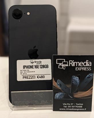 iPhone 16e 128GB nero usato garanzia 