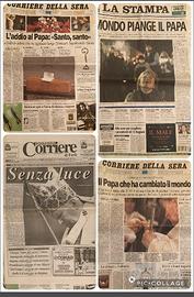 Giornali morte Papa Giovanni Paolo 2