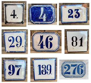 Numero civico ceramica originale Caltagirone