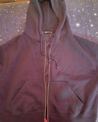 Felpa oversize blu con zip