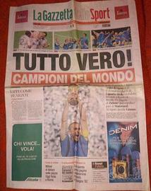 CAMPIONI DEL MONDO GAZZETTA DELLO SPORT 10/07/2006