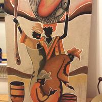 Pittura  con “tecnica sabbia colorata”