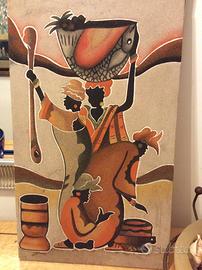 Pittura  con “tecnica sabbia colorata”