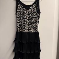 Abito elegante nero ricamato Pagano 44