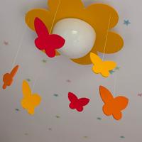 Lampadario cameretta bambini plafoniera farfalle