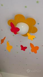 Lampadario cameretta bambini plafoniera farfalle