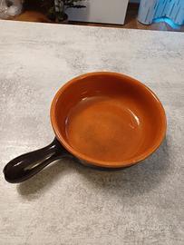 Pentola in Terracotta / coccio 19 cm con Manico