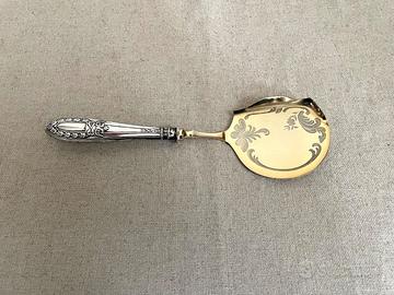 paletta da dolce vintage in metallo silver plated