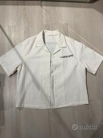 camicia bianca zara con disegni
