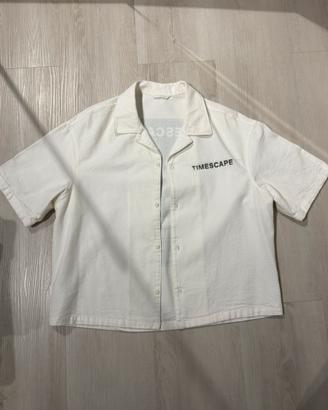 camicia bianca zara con disegni