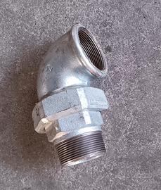 BOCCHETTONE FERRO ZINCATO 2" CONICO CURVO MF