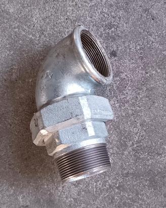BOCCHETTONE FERRO ZINCATO 2" CONICO CURVO MF