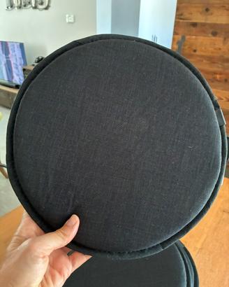 6 cuscini tondi 30cm grigio