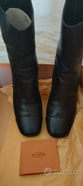 Tod's, stivaletti pelle nera n 38.