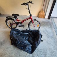 Greenbay Steel folding bike mettalic red