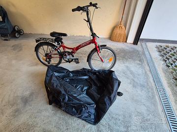 Greenbay Steel folding bike mettalic red