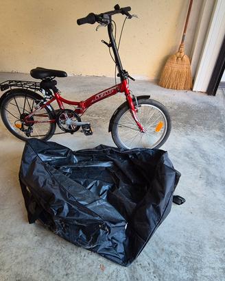 Greenbay Steel folding bike mettalic red