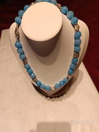 Collana in calcedonio