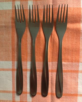 Forchette vintage in acciaio inox. 4 pezzi.