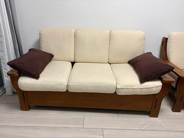 Divano + poltrone Noce