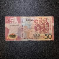 Banconota Ghana 50 Cedis 2019 Numismatica Marrone 