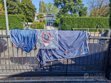 Coperta paddock cavallo blu marca tattini