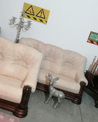 SET DIVANI reale 3+2+MA in pelle ! CONSEGNA !