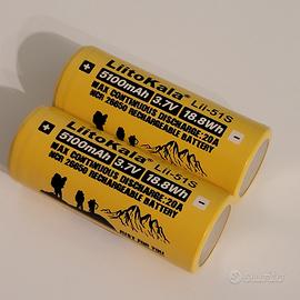 2x Batterie Ricaricabili Liitokala 26650 5000mAh