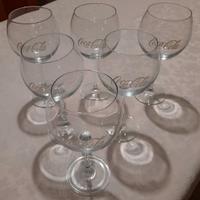 Sei calici da cocktail marcati Coca Cola