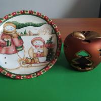 piatto natalizio e diffusore 