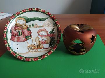 piatto natalizio e diffusore 