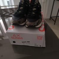 Scarpe SUN68 nere e verde militari taglia 44