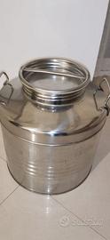 Contenitore Bidone Fusto Acciaio Inox