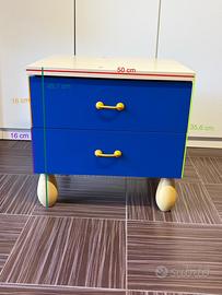 Comodino bambino blu Foppa Pedretti