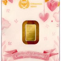 LINGOTTO ORO 1g NASCITA BAMBINA FEMMINA IN BLISTER