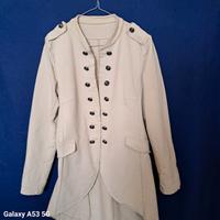 Giacca in maglina beige con alamari e bottoni tg.L