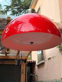 Lampadario vintage rosso - 58cm, 3 luci