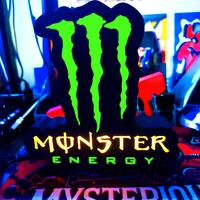lightbox luce led lampada Monster Energy Red bull