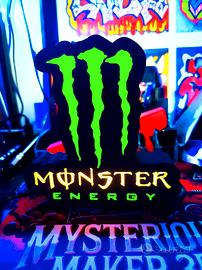 lightbox luce led lampada Monster Energy Red bull