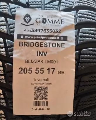 2 gomme 205 55 17 bridgestone inv a4244