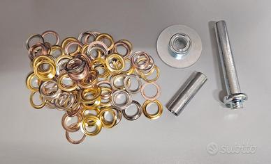 Set occhiellatrice + punzone + occhielli 14mm